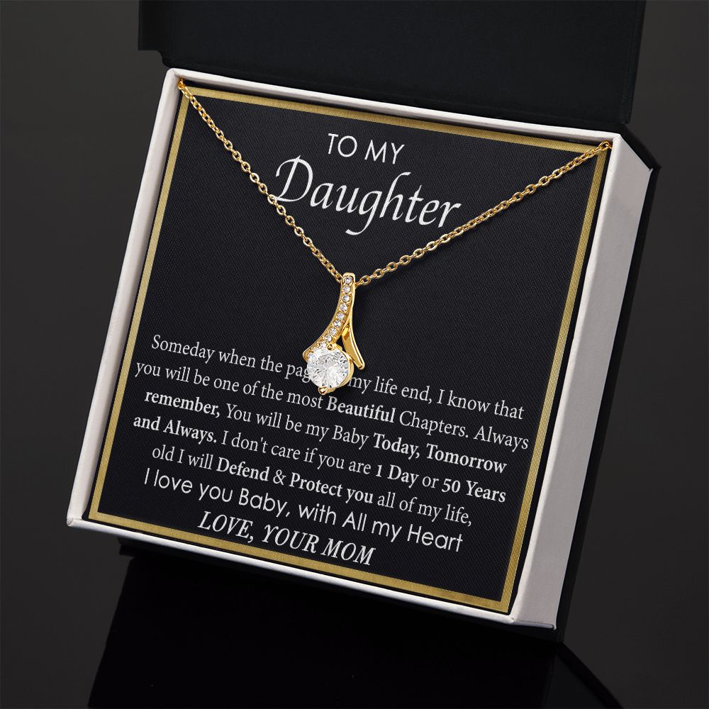 Mother Daughter Gift Ideas, To My Daughter Gift Necklace from Mom, Jewelry Pendant Present for Daughter, Birthday Christmas Gift Graduation Gifts for Daughters, Mother and Daughter Necklace 2136 Alluring Beauty Necklace