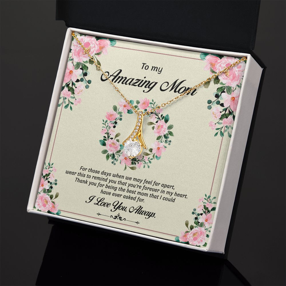 To My Mom Necklace, Gift For Mom, Mother's Day Gift from Daughter, Mom Jewelry Gift for Mothers Day, Birthday Gift for Mother, Moms Gift from Daughter Son, Necklace for Mom Mother17 Alluring Beauty Necklace