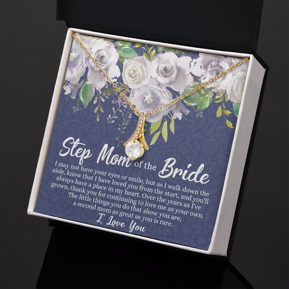 To My Stepmother of the Bride Necklace, Stepmother of the Bride Gifts Idea, Necklace for Stepmom of the Bride Gifts, Wedding Gifts for Stepmom, Gifts for Step Mother of the Bride Alluring Beauty Necklace