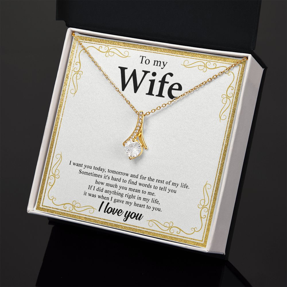To My Wife Alluring Love Necklace Gift for Wife Valentines Day Gift for Her Alluring Beauty Necklace