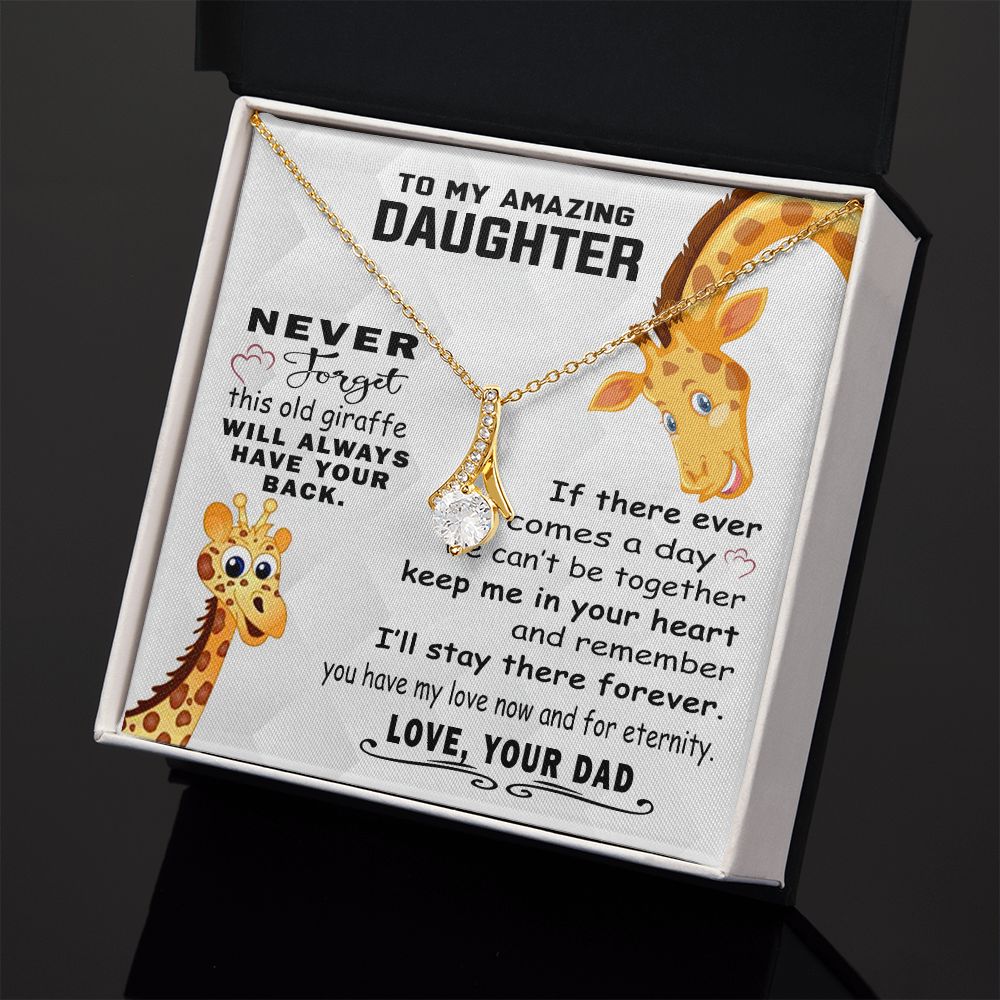 Jewelry Pendant Present for Daughter, To My Daughter Gift Necklace from Mom, Mother Daughter Gift Ideas, Birthday Christmas Gift Graduation Gifts for Daughters, Mother and Daughter Necklace 18 Alluring Beauty Necklace