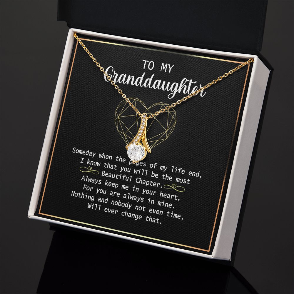 To my Granddaughter Necklace Gift For Granddaughter Birthday Congrats Graduation Alluring Beauty Necklace