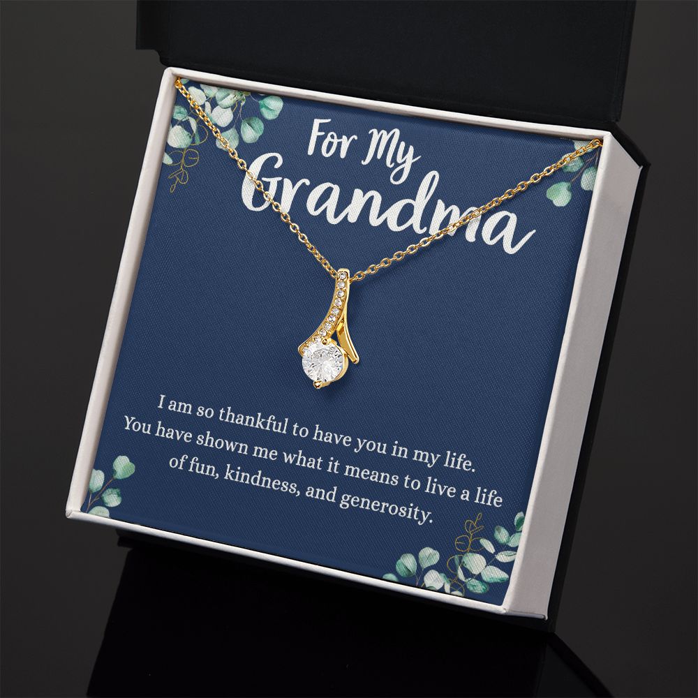 To My Grandma Necklace, Gift for Grandmother Necklace, Mothers Day Gift For Grandma Nana, Grandma Jewelry From Grandchildren GrandKids , Jewelry Box Gift For Grandma Grandmother4 Alluring Beauty Necklace