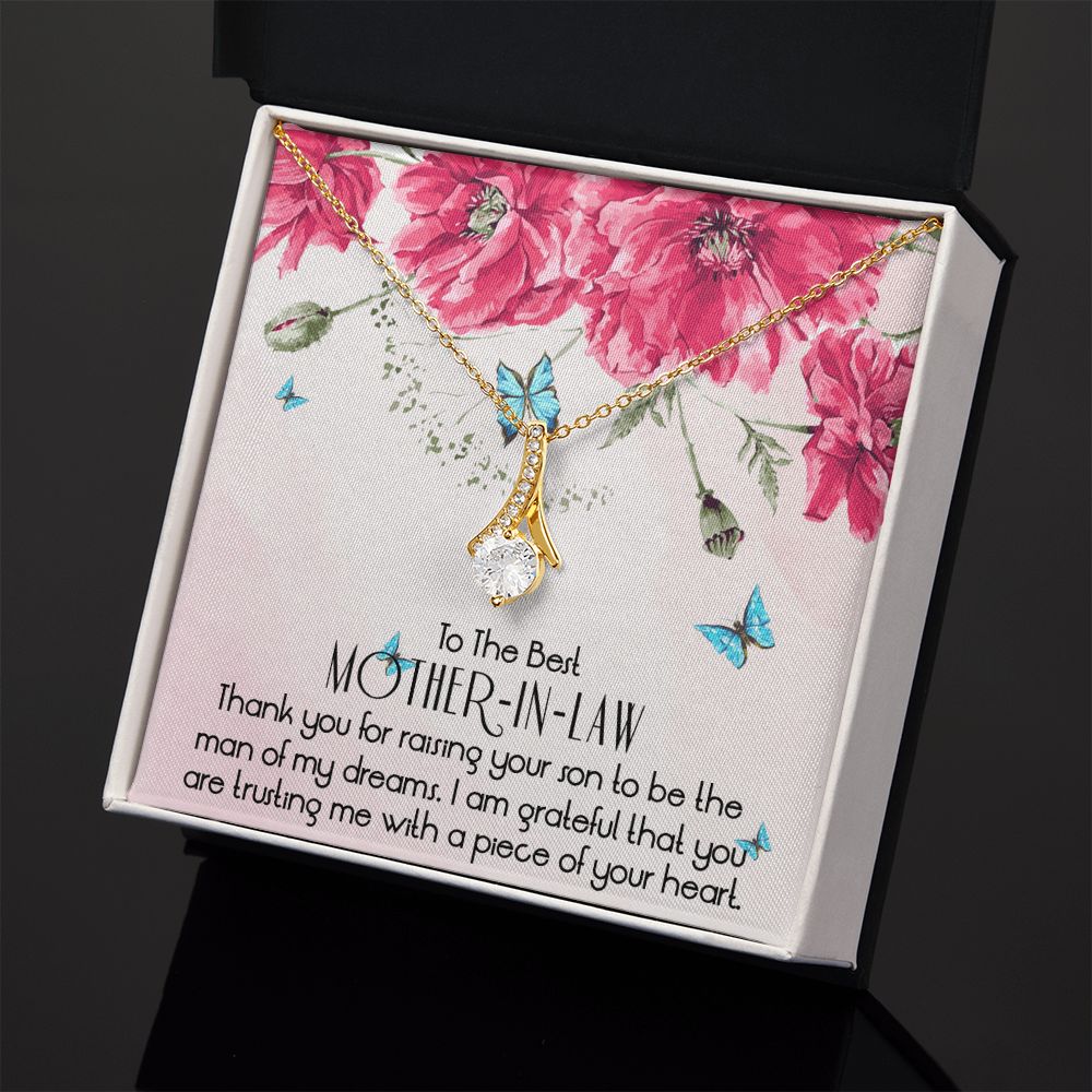 To The Best Mother In Law Necklace, Mother In Law Gifts, Mothers Day Gifts Necklace Alluring Beauty Necklace