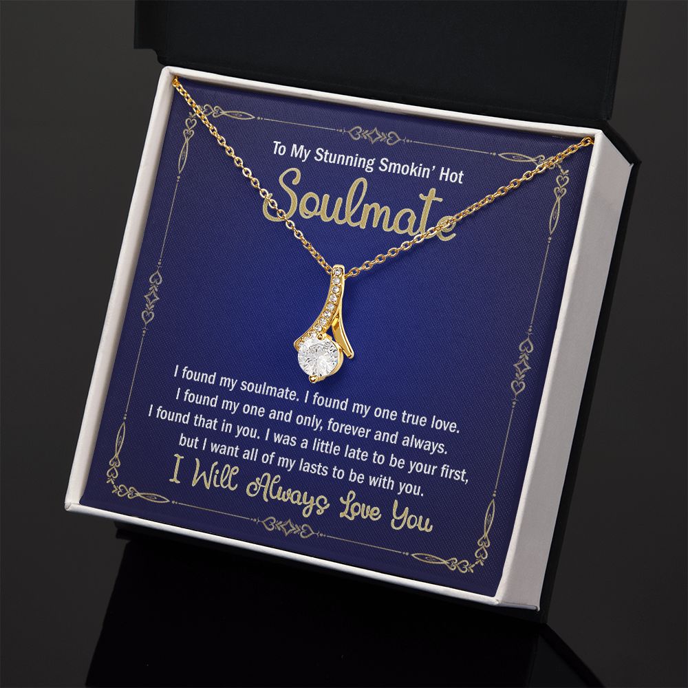 To My Smokin Hot Soulmate Necklace - Wife Gifts From Husband To My Wife Necklace, Gift for Her Romantic, Girlfriend Gifts Necklace for Wife from Men Includes Message Card and Gift Box 6 Alluring Beauty Necklace