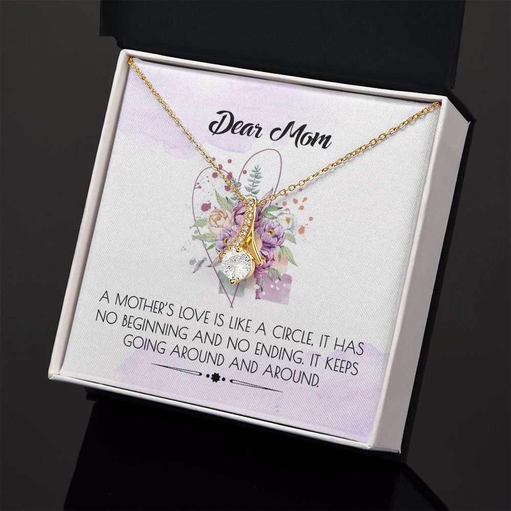 To My Mom Necklace Pendant Gift From Daughter Or Son Happy Mother's Day Gift For Mom Birthday, Anniversary Alluring Beauty Necklace