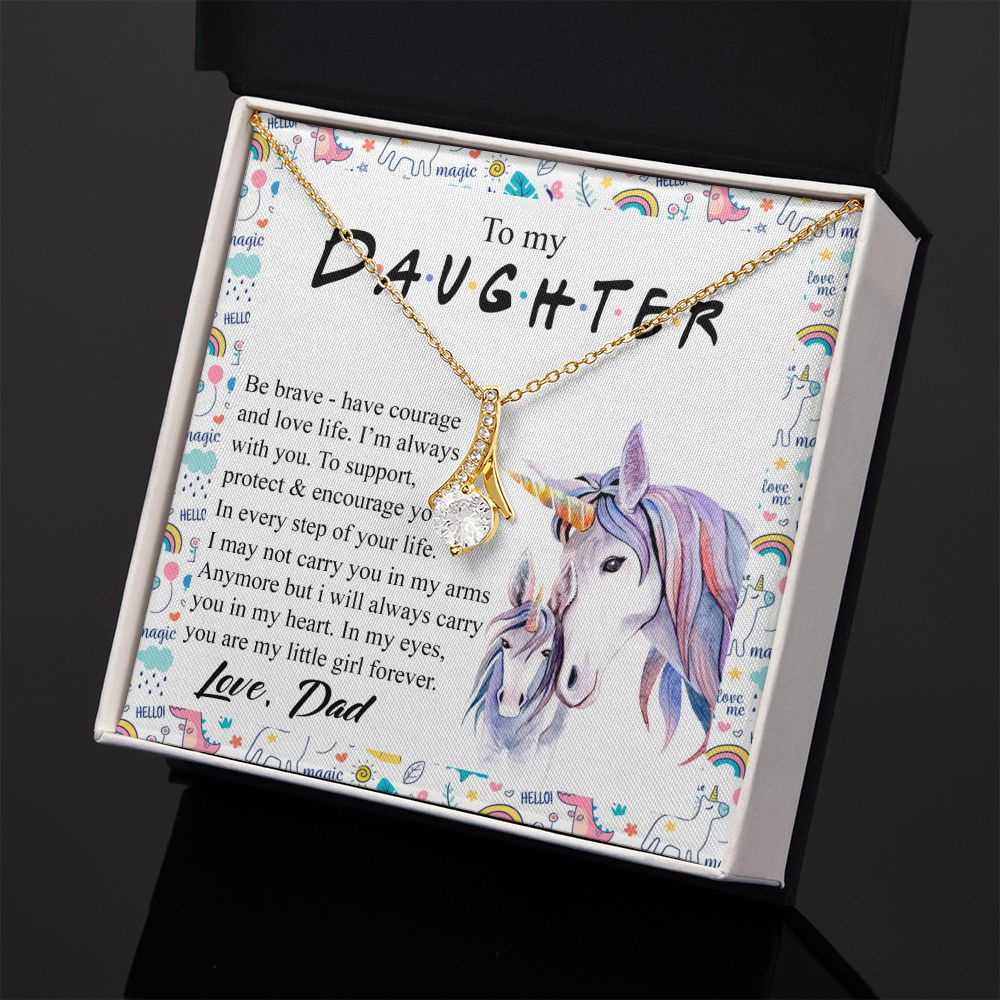 Mother Daughter Gift Ideas, To My Daughter Gift Necklace from Mom, Jewelry Pendant Present for Daughter, Birthday Christmas Gift Graduation Gifts for Daughters, Mother and Daughter Necklace 22 Alluring Beauty Necklace