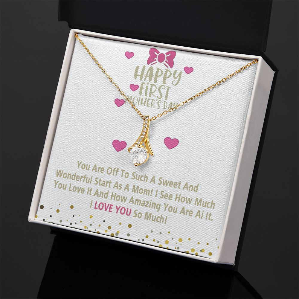 Mom Necklace Gifts for Mom from Daughter to Mom Gifts for Mothers Day from Daughter, To My Mom Necklace from Daughter to Mom Birthday Gifts Necklace with Message Card and Gift Box15 Alluring Beauty Necklace
