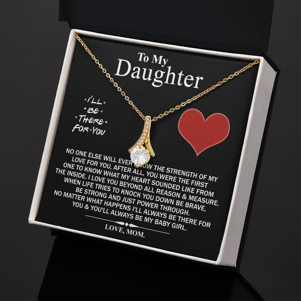 Mother Daughter Gift Ideas, To My Daughter Gift Necklace from Mom, Jewelry Pendant Present for Daughter, Birthday Christmas Gift Graduation Gifts for Daughters, Mother and Daughter Necklace 2138 Alluring Beauty Necklace