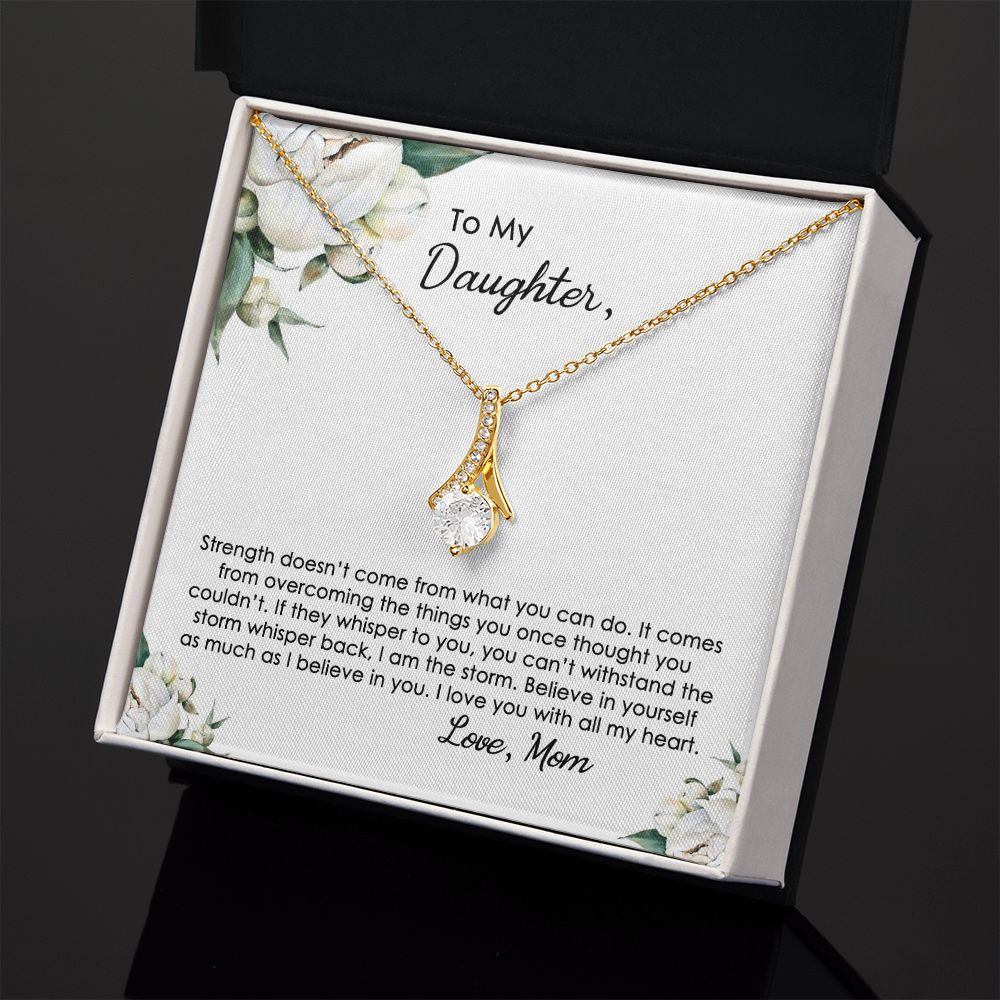 Mother Daughter Gift Ideas, To My Daughter Gift Necklace from Mom, Jewelry Pendant Present for Daughter, Birthday Christmas Gift Graduation Gifts for Daughters, Mother and Daughter Necklace 2140 Alluring Beauty Necklace
