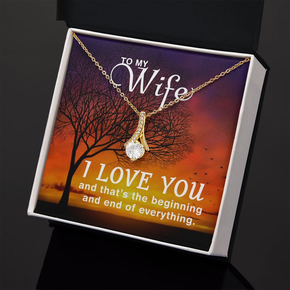 Birthday Gifts For Wife, Necklace Gifts For Wife From Husband, To My Wife Jewelry For Women , To My Wife Necklace  from Husband Wedding Anniversary Present For Wife, Beautiful Wife Jewelry Christmas14 Alluring Beauty Necklace