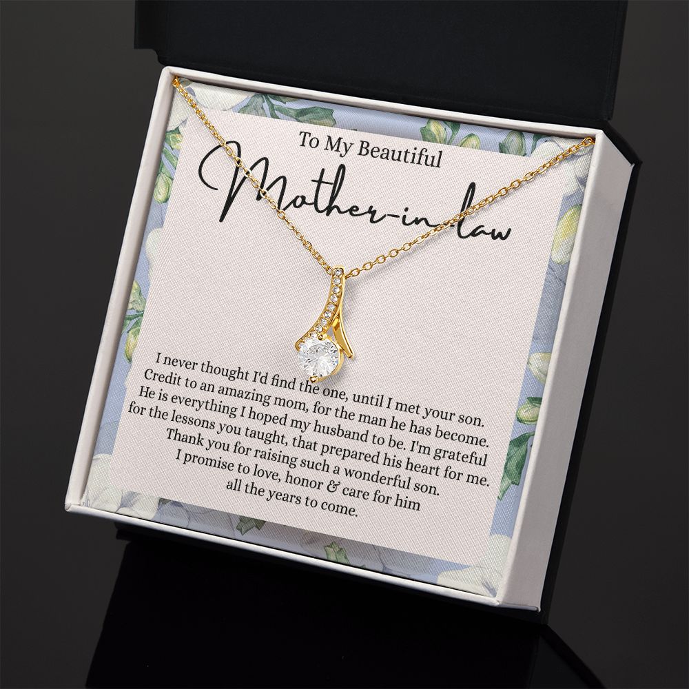 Mother in Law Necklace, Jewelry for Women, Future Mother in Law Gifts from Daughter in Law, Mother of Bride Gifts For Mother in Law, Birthday Gifts For Mother In Law From Daughter In Law Alluring Beauty Necklace