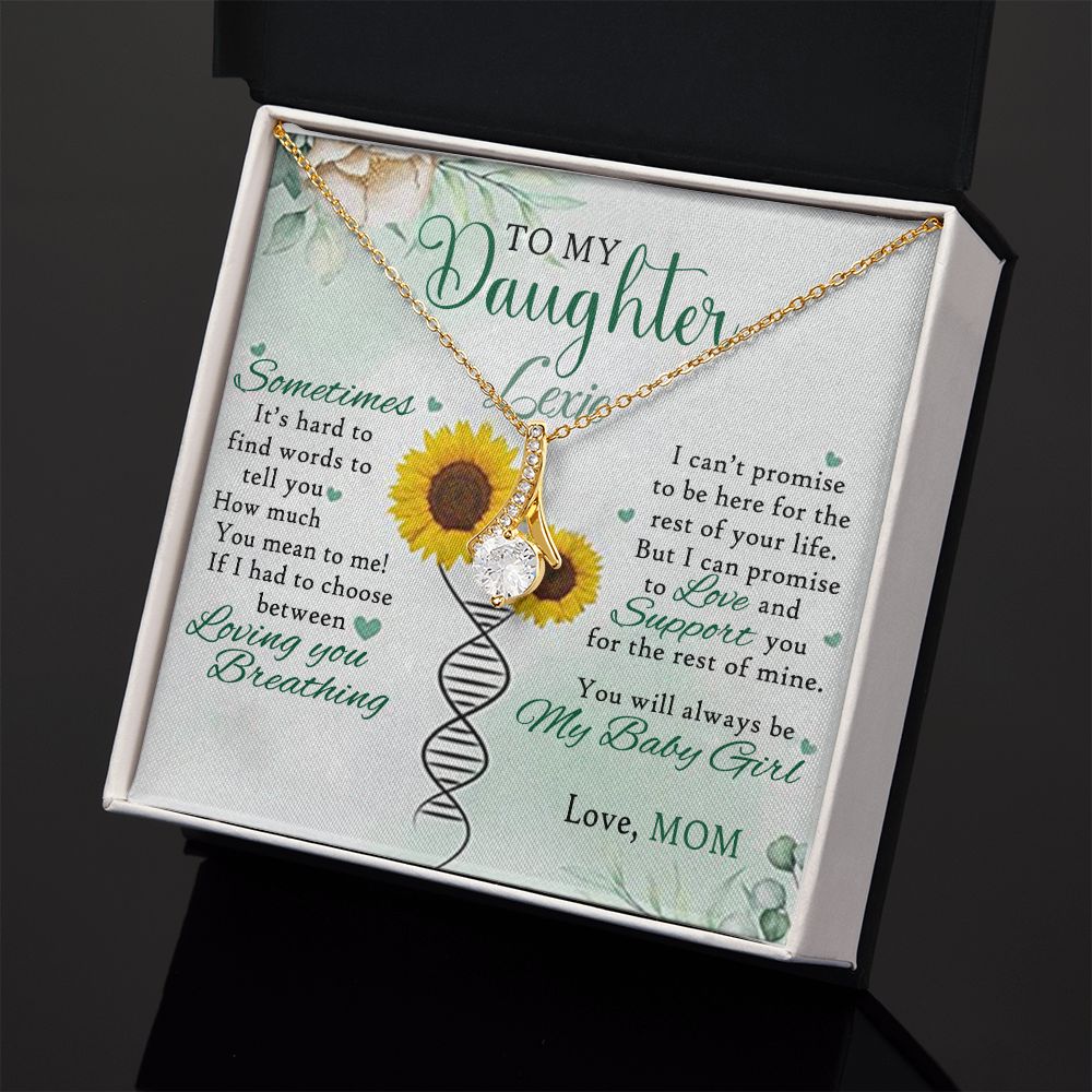 Jewelry Pendant Present for Daughter, To My Daughter Gift Necklace from Mom, Mother Daughter Gift Ideas, Birthday Christmas Gift Graduation Gifts for Daughters, Mother and Daughter Necklace 17 Alluring Beauty Necklace