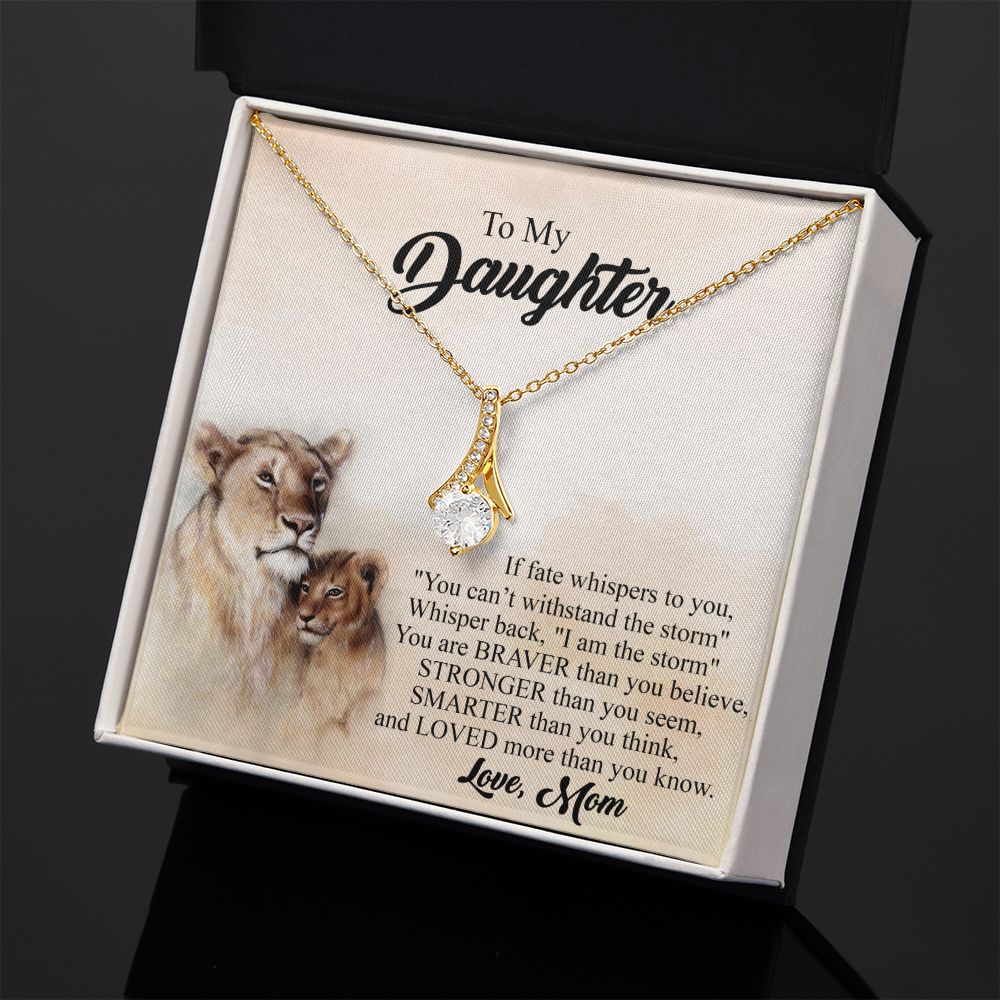 Mother Daughter Gift Ideas, To My Daughter Gift Necklace from Mom, Jewelry Pendant Present for Daughter, Birthday Christmas Gift Graduation Gifts for Daughters, Mother and Daughter Necklace 24 Alluring Beauty Necklace