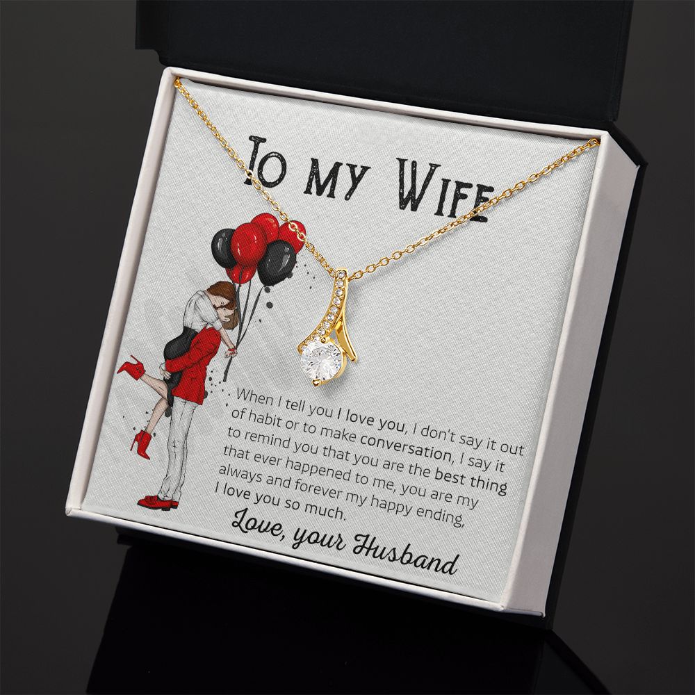 Birthday Gifts For Wife, Necklace Gifts For Wife From Husband, To My Wife Jewelry For Women , To My Wife Necklace  from Husband Wedding Anniversary Present For Wife, Beautiful Wife Jewelry Christmas 7 Alluring Beauty Necklace