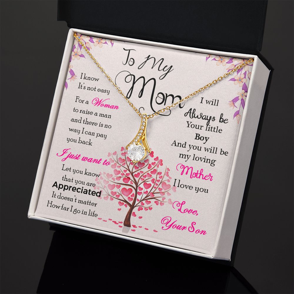 To My Mom Necklace Pendant Gift From Son I Know It's Not Easy For A Woman Necklace For To Mom Happy Mothers Day Mother In Law Gift On Birthday Anniversary Gift 30821 Alluring Beauty Necklace