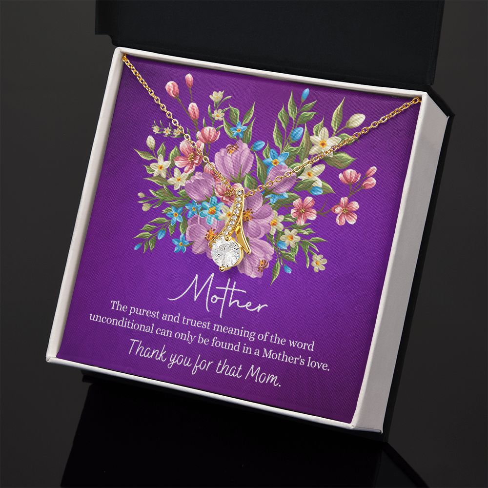 Happy Mother's Day Gift for Mom from Daughter Message Card Necklace Gift Idea Mother Jewelry Mom Necklace from Daughter To My Mom Love Knot Necklace Pendant Alluring Beauty Necklace