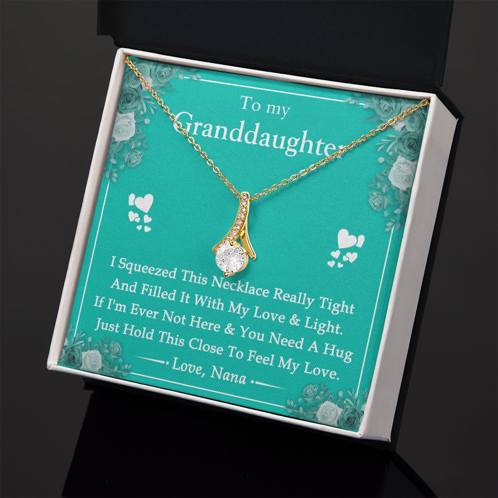 My Granddaughter Love Knot Necklace, Granddaughter Jewelry, Granddaughter Gift Alluring Beauty Necklace