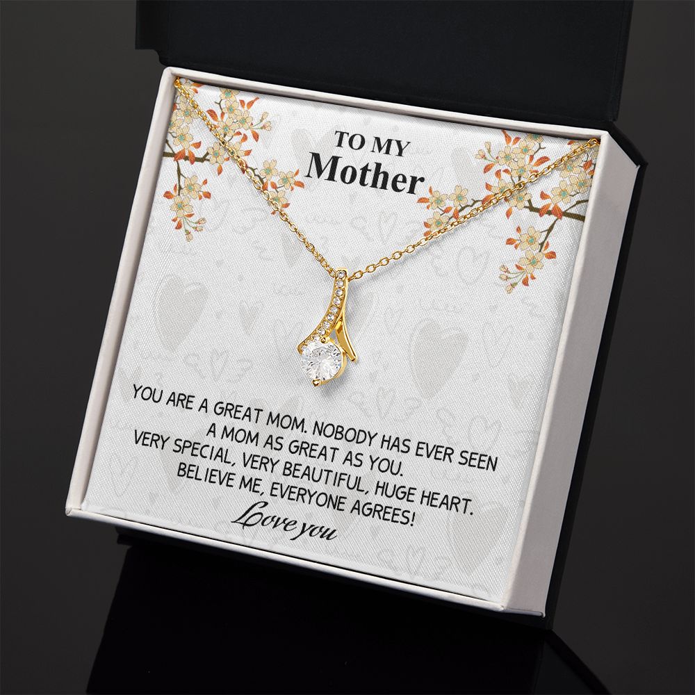 Mom Necklace Gifts for Mom from Daughter to Mom Gifts for Mothers Day from Daughter, To My Mom Necklace from Daughter to Mom Birthday Gifts Necklace with Message Card and Gift Box8 Alluring Beauty Necklace
