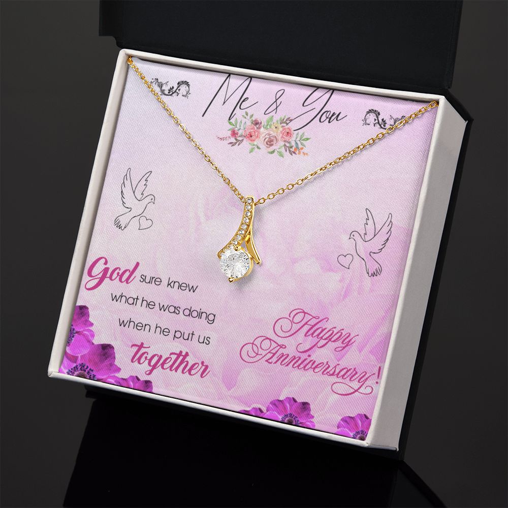 To My Wife Necklace, Wedding Anniversary Jewelry For Women, Necklace For Wife from Husband, Gift For Wife Birthday Gifts From Husband Necklace, Jewelry With Message Card In A Gift Box8 Alluring Beauty Necklace