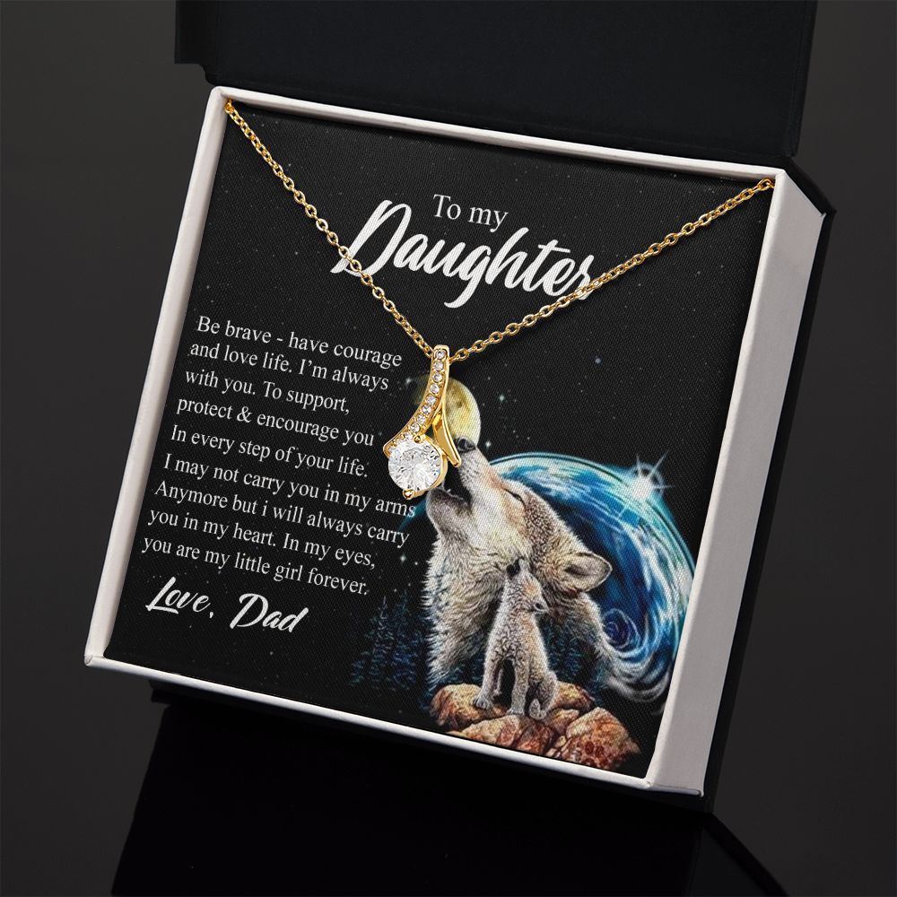 Mother Daughter Gift Ideas, To My Daughter Gift Necklace from Mom, Jewelry Pendant Present for Daughter, Birthday Christmas Gift Graduation Gifts for Daughters, Mother and Daughter Necklace 26 Alluring Beauty Necklace