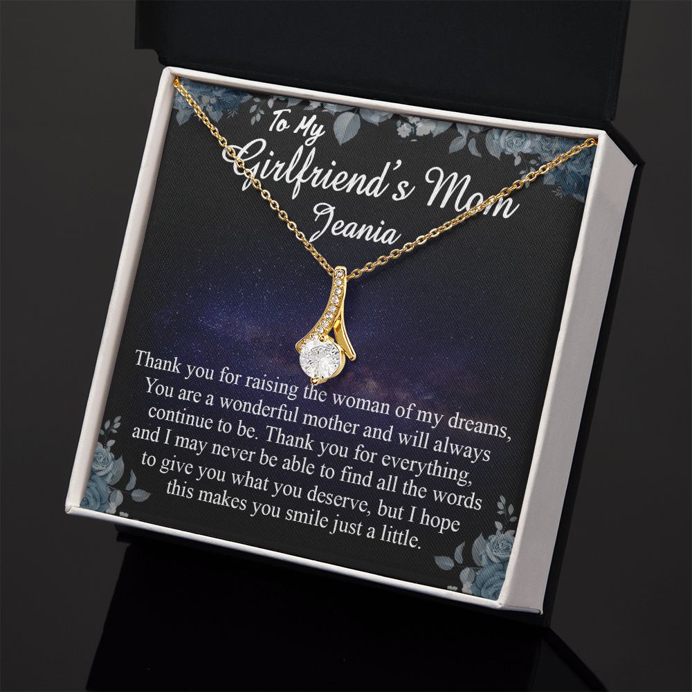 To My Girlfriends Mom Gift Mother's Day Gift for Girlfriend's Mom Necklace Gift Alluring Beauty Necklace