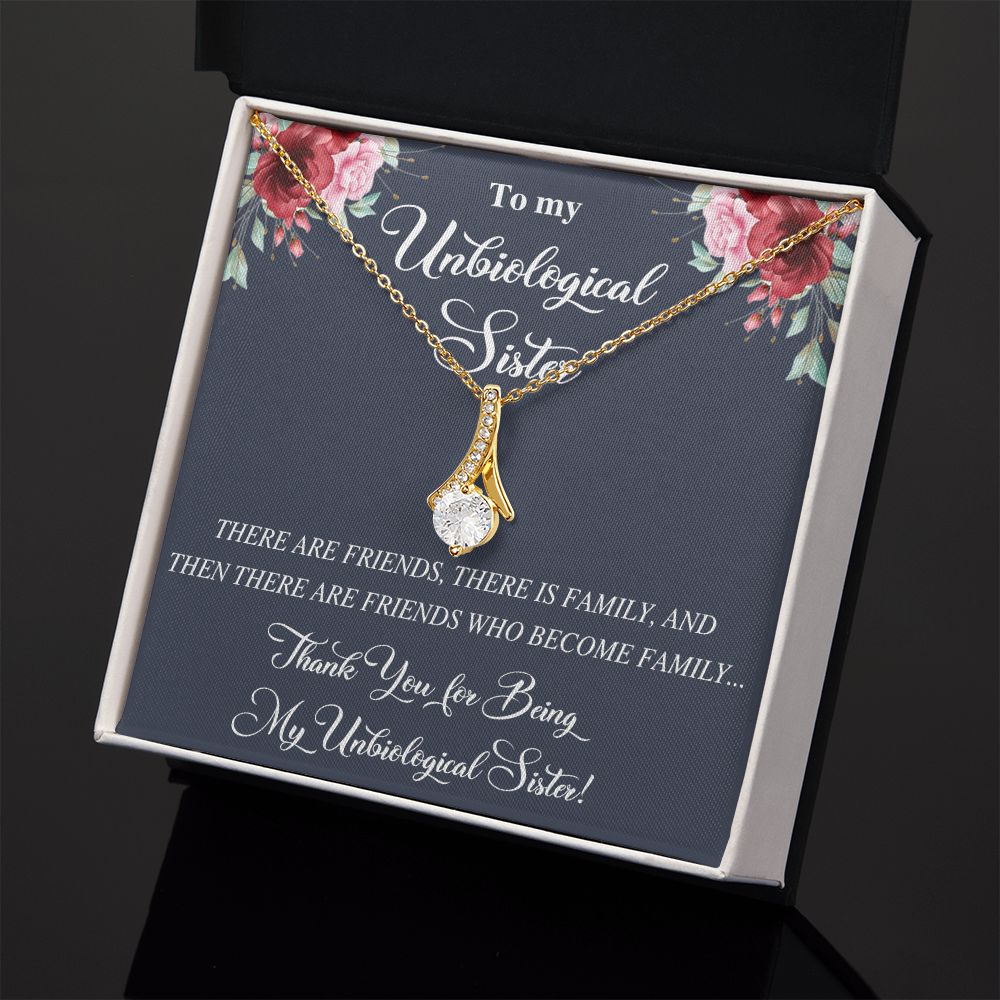 Unbiological Sister Alluring Beautiful Necklace, Best Friend Necklace, Soul Gift Alluring Beauty Necklace