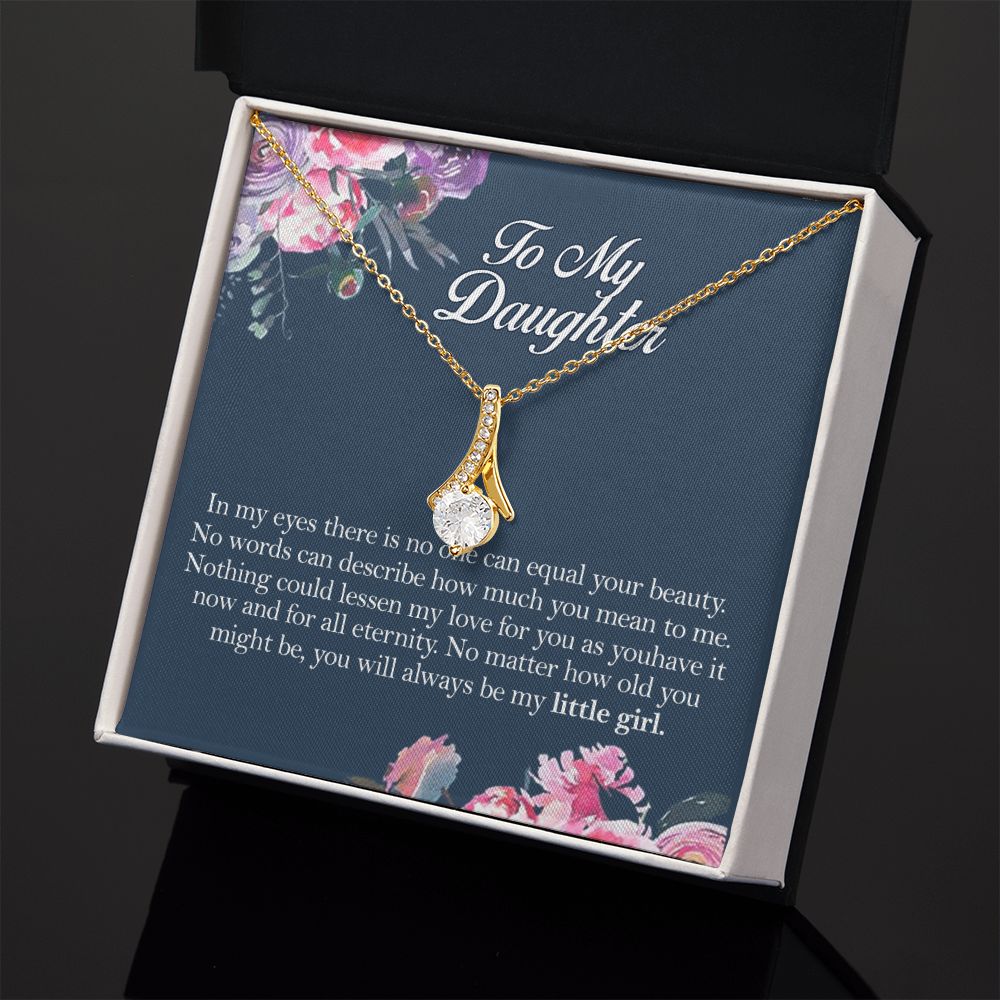 Mother Daughter Gift Ideas, To My Daughter Gift Necklace from Mom, Jewelry Pendant Present for Daughter, Birthday Christmas Gift Graduation Gifts for Daughters, Mother and Daughter Necklace 2139 Alluring Beauty Necklace