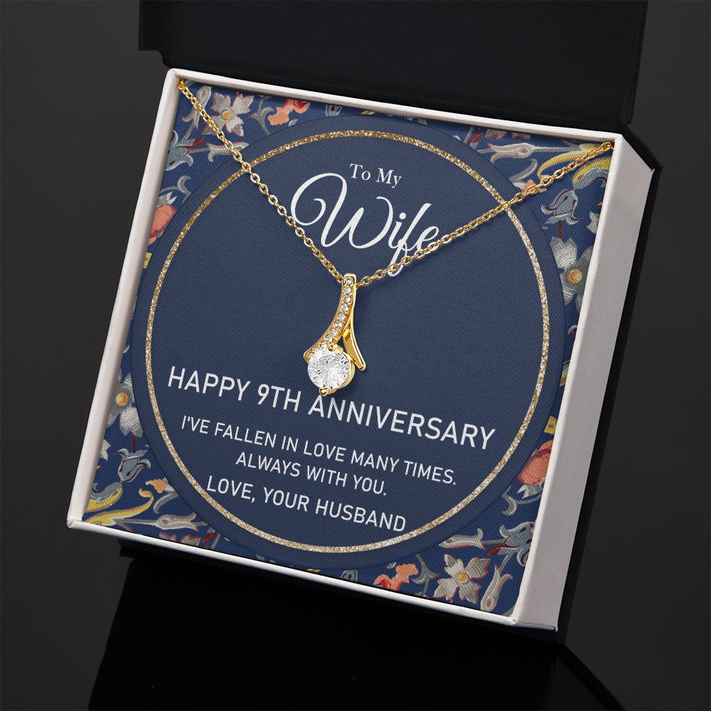 To My Wife Necklace from Husband, Personalized Necklace for Women, Luxury Necklace for Wife from Man Men, Wedding Anniversary Present For Wife, Beautiful Wife Jewelry Christmas Birthday Gifts For Wife6 Alluring Beauty Necklace