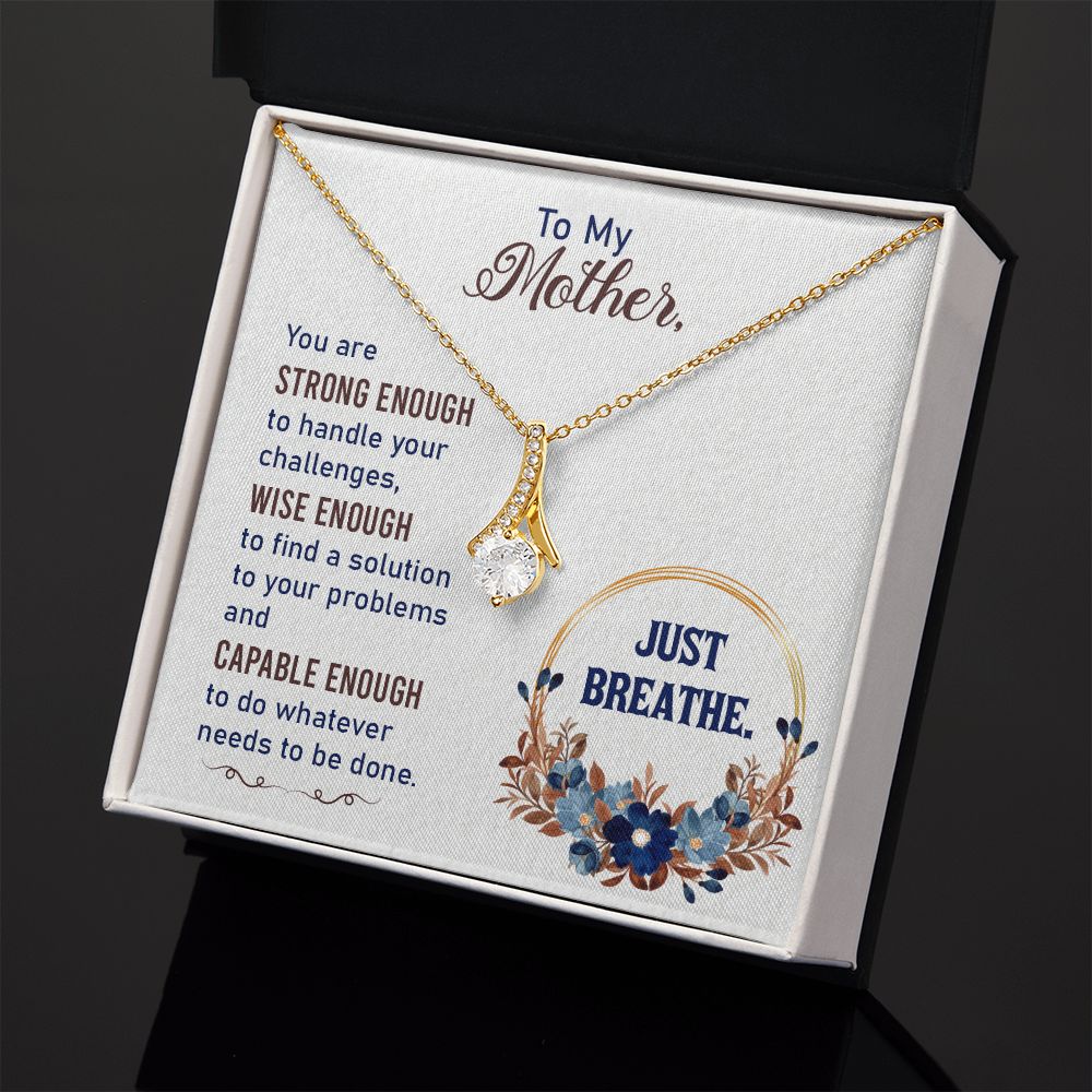 To My Mother Necklace Pendant Gift From Daughter In Law Necklace Strong Enough Gift For To Mom Happy Mother's Day Mother In Law Gift On Birthday Anniversary Gift 30821 Alluring Beauty Necklace