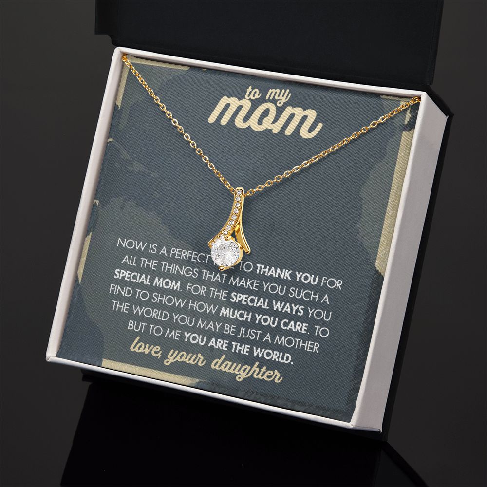 Mom Necklace Gifts for Mom from Daughter to Mom Gifts for Mothers Day from Daughter, To My Mom Necklace from Daughter to Mom Birthday Gifts Necklace with Message Card and Gift Box2237 Alluring Beauty Necklace