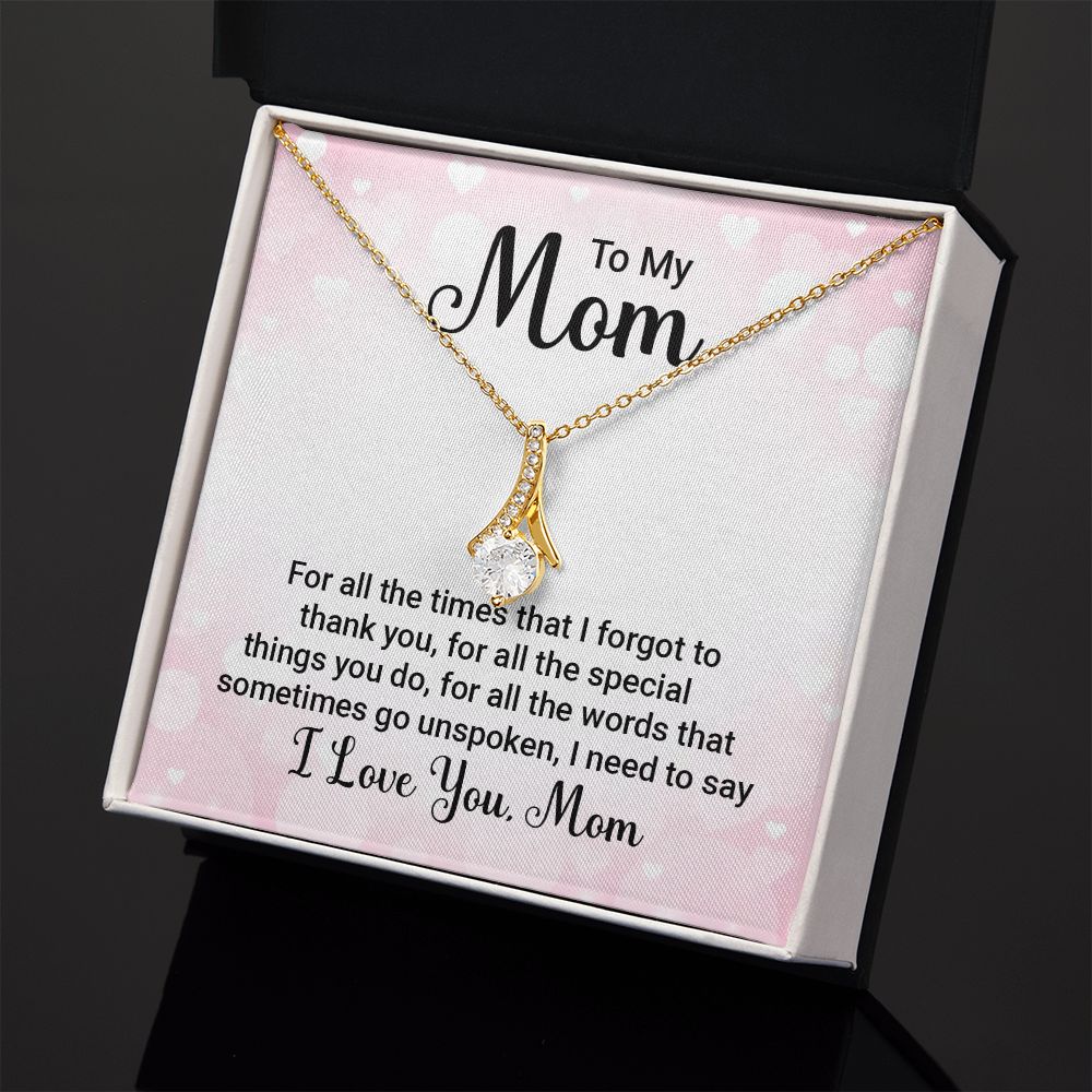 To My Mom Necklace, Gift For Mom, Mother's Day Gift from Daughter, Mom Jewelry Gift for Mothers Day, Birthday Gift for Mother, Moms Gift from Daughter Son, Necklace for Mom Mother 23 Alluring Beauty Necklace