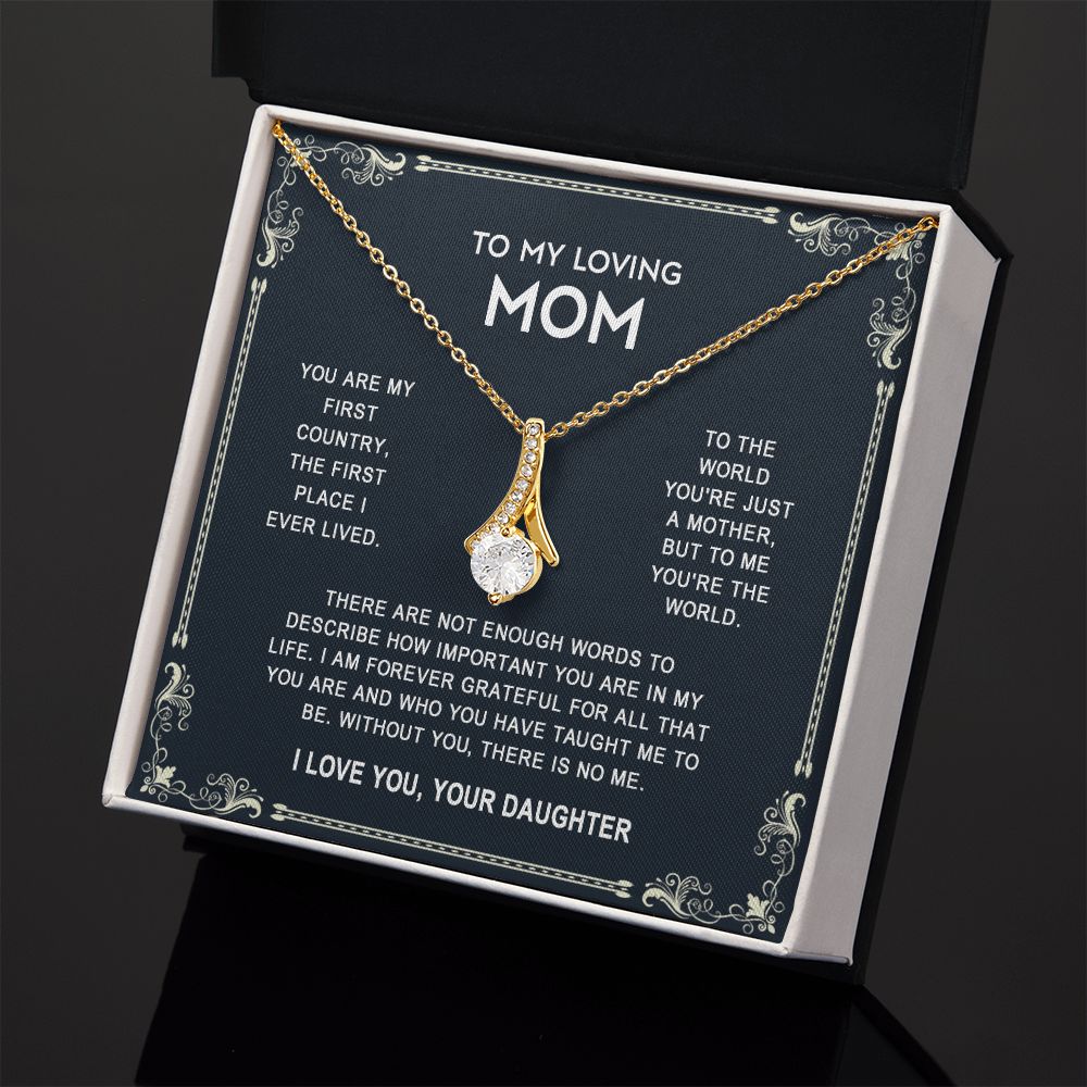To My Mom Necklace, Gift For Mom, Mother's Day Gift from Daughter, Mom Jewelry Gift for Mothers Day, Birthday Gift for Mother, Moms Gift from Daughter Son, Necklace for Mom Mother 14 Alluring Beauty Necklace