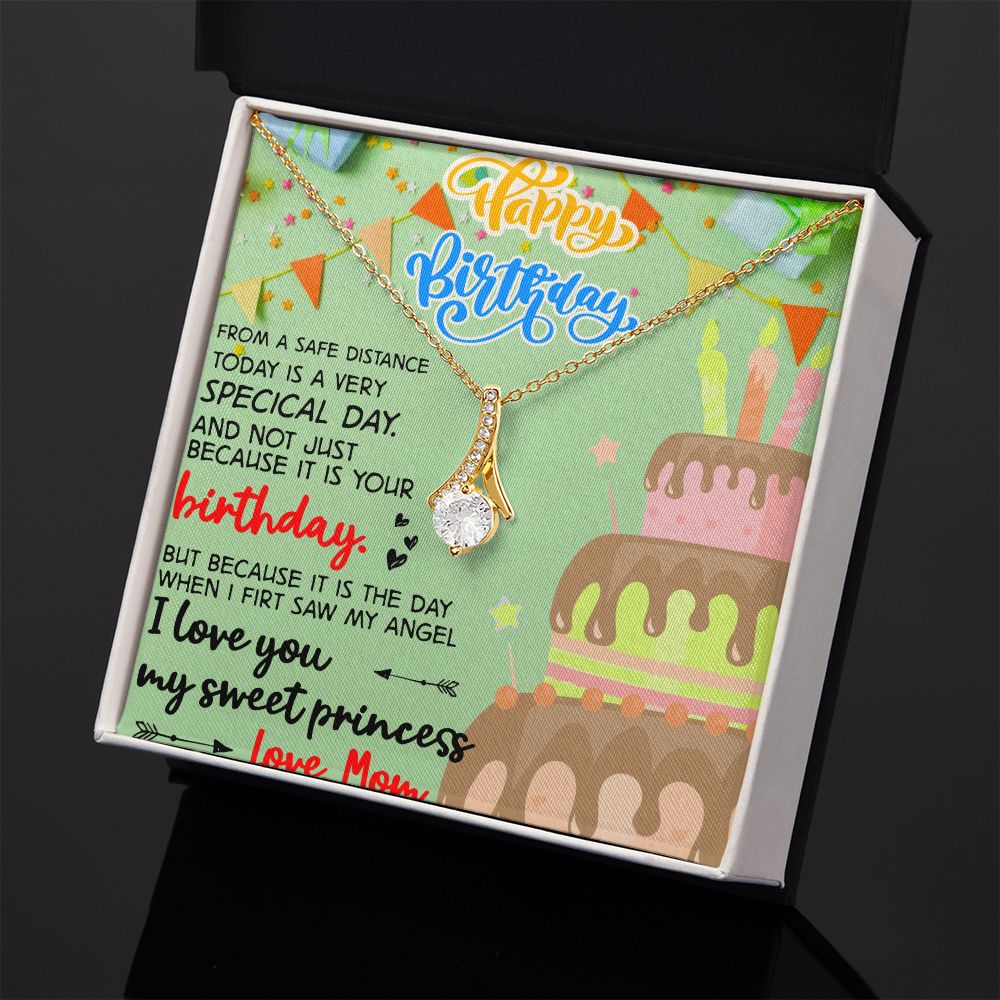 Mother Daughter Gift Ideas, To My Daughter Gift Necklace from Mom, Jewelry Pendant Present for Daughter, Birthday Christmas Gift Graduation Gifts for Daughters, Mother and Daughter Necklace 31 Alluring Beauty Necklace