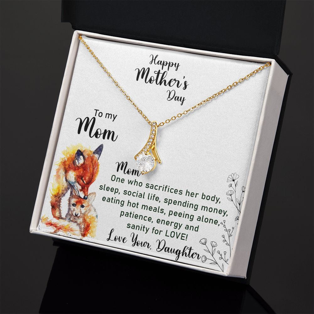 Mom Necklace Gifts for Mom from Daughter to Mom Gifts for Mothers Day from Daughter, To My Mom Necklace from Daughter to Mom Birthday Gifts Necklace with Message Card and Gift Box2223 Alluring Beauty Necklace