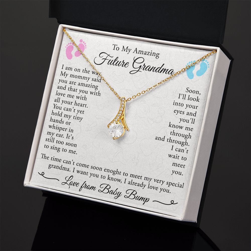 To My Grandmother Necklace, Gift for Grandmother Necklace, Mothers Day Gift For Grandma Nana, Grandma Jewelry From Grandchildren GrandKids , Jewelry Box Gift For Grandma Grandmother4 Alluring Beauty Necklace
