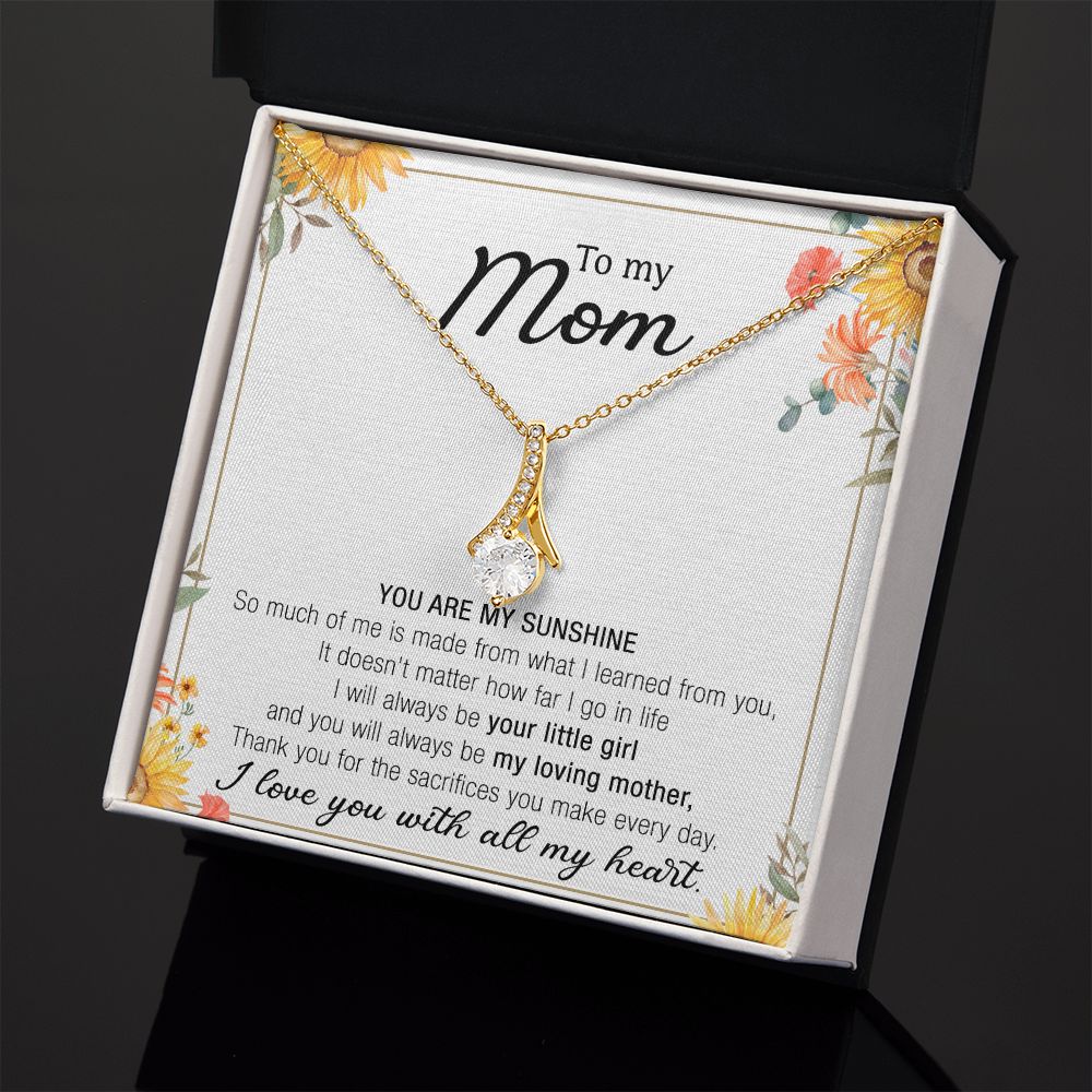 Mom Necklace Gifts for Mom from Daughter to Mom Gifts for Mothers Day from Daughter, To My Mom Necklace from Daughter to Mom Birthday Gifts Necklace with Message Card and Gift Box13 Alluring Beauty Necklace