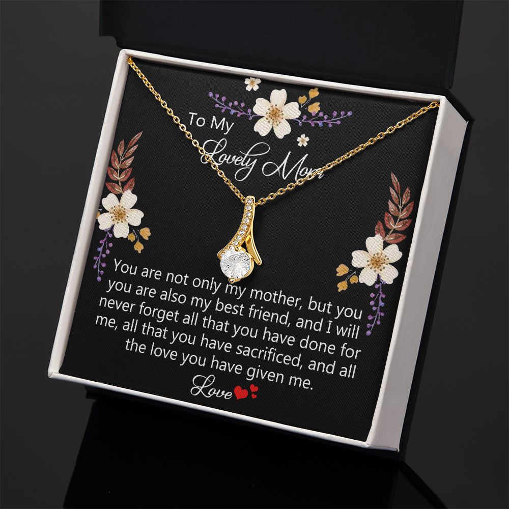 To My Mom Necklace, Gift For Mom, Mother's Day Gift from Daughter, Mom Jewelry Gift for Mothers Day, Birthday Gift for Mother, Moms Gift from Daughter Son, Necklace for Mom Mother15 Alluring Beauty Necklace