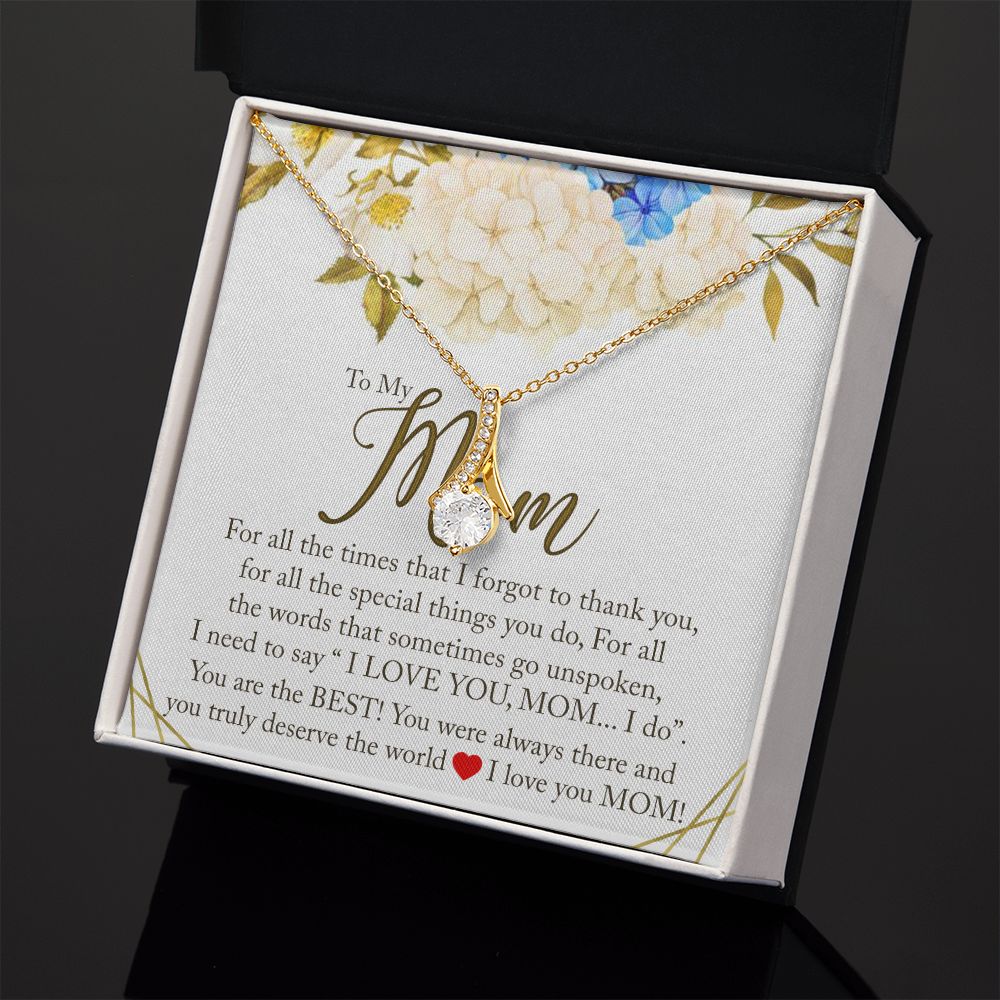 To My Mom Necklace, Gift For Mom, Mother's Day Gift from Daughter, Mom Jewelry Gift for Mothers Day, Birthday Gift for Mother, Moms Gift from Daughter Son, Necklace for Mom Mother 16 Alluring Beauty Necklace