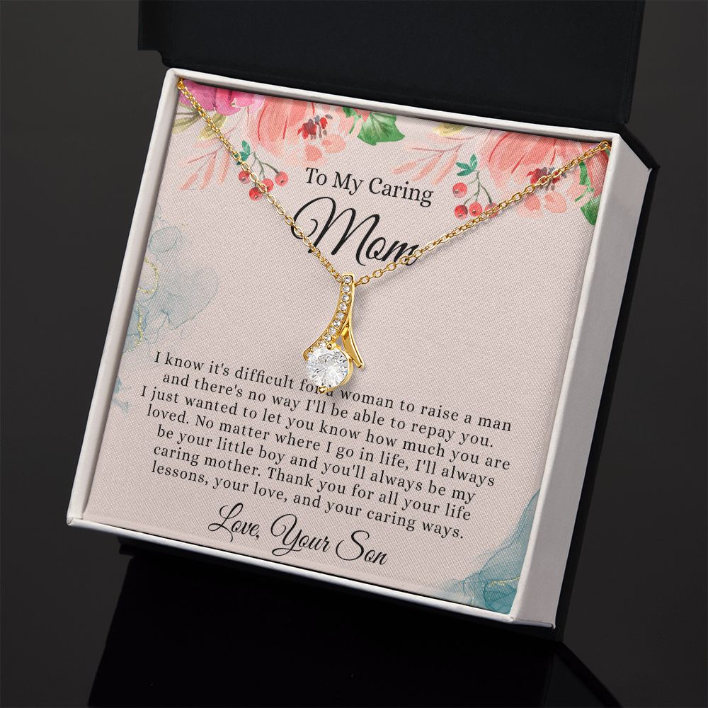 To My Mom Necklace, Mom Gift From Son, Mom gifts, Gift for Mom From Son, Mom Mothers Day Gift From Son, To my Mom Necklace, Mom Gift Necklace, Mother Birthday Gift From Son Alluring Beauty Necklace