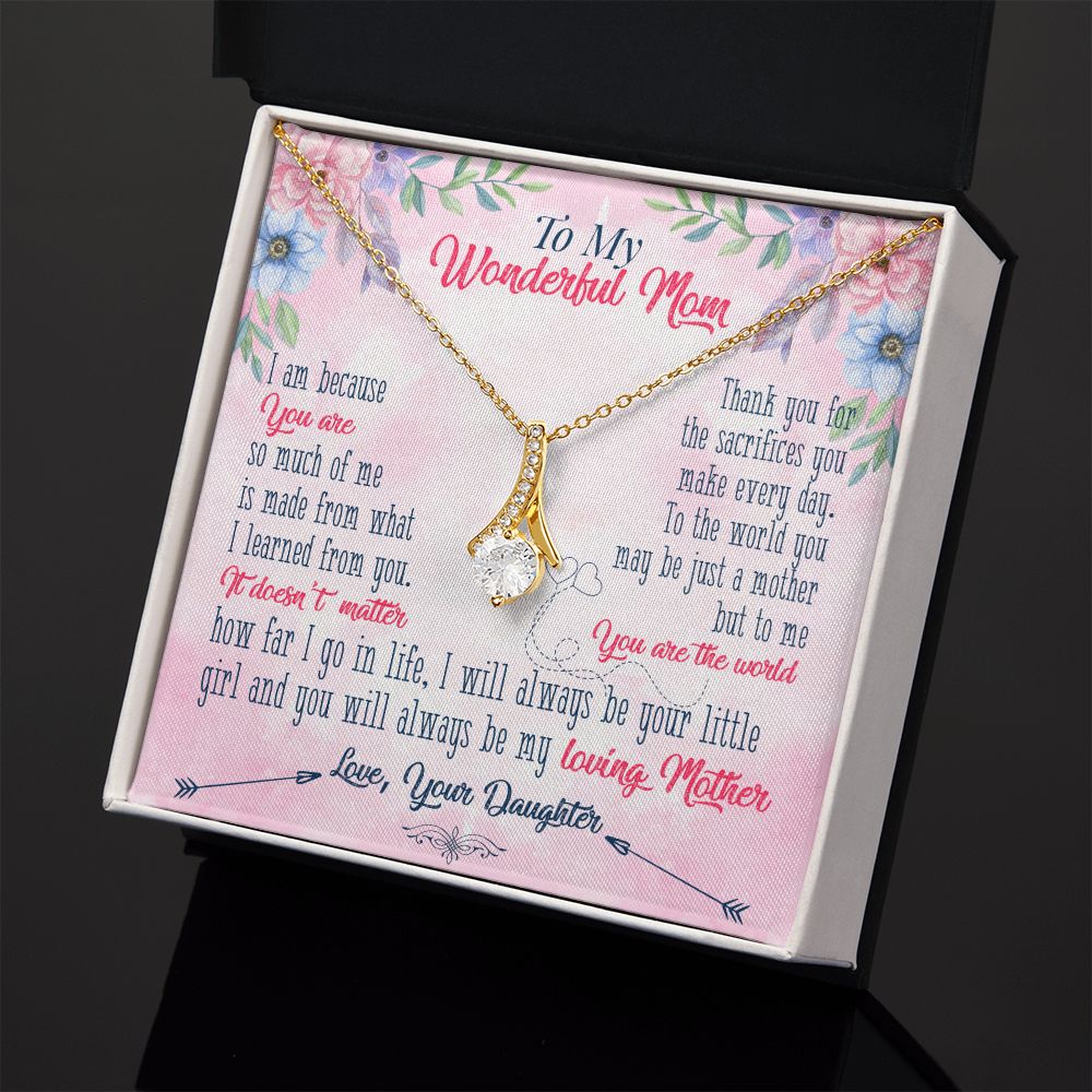 To My Wonderful Mom Necklace Pendant Gift From Daughter Necklace Gift For To Mom Happy Mother's Day Mother In Law Gift On Birthday Anniversary Gift 30821 Alluring Beauty Necklace
