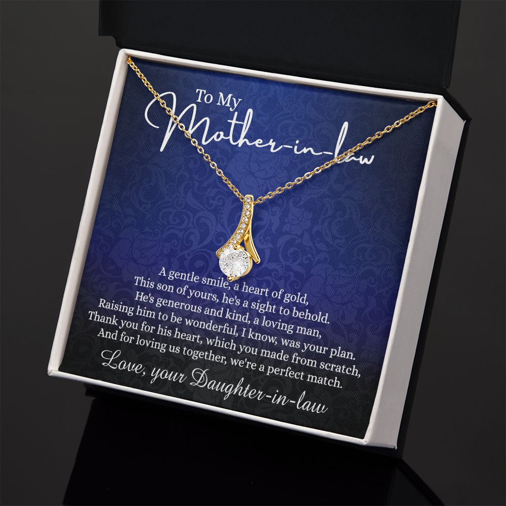 To My Mother in Law Necklace, Mother in Law Gift, Necklace for Mother in Law Jewelry Gift to My Mother-in-law on Wedding Day Mother's day gift for Mother in Law Birthday gift Alluring Beauty Necklace