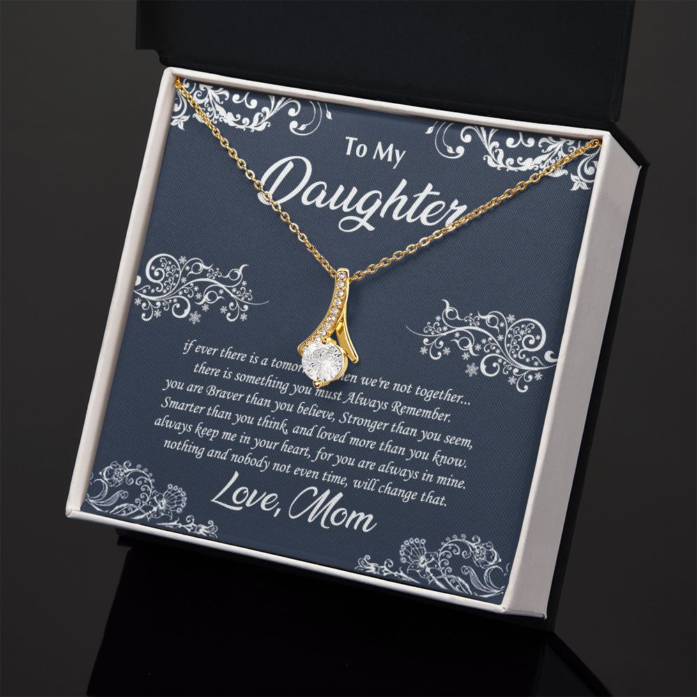 Jewelry Pendant Present for Daughter, To My Daughter Gift Necklace from Mom, Mother Daughter Gift Ideas, Birthday Christmas Gift Graduation Gifts for Daughters, Mother and Daughter Necklace 19 Alluring Beauty Necklace