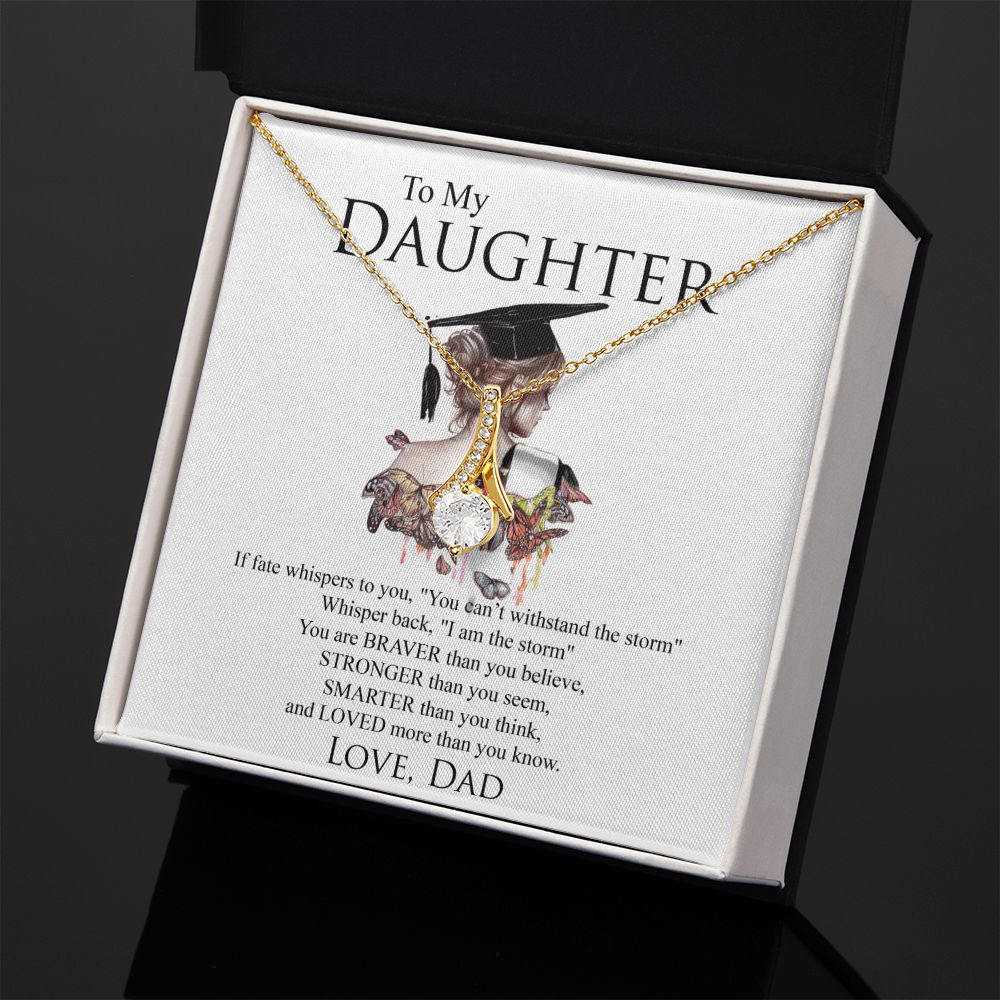 Mother Daughter Gift Ideas, To My Daughter Gift Necklace from Mom, Jewelry Pendant Present for Daughter, Birthday Christmas Gift Graduation Gifts for Daughters, Mother and Daughter Necklace 25 Alluring Beauty Necklace