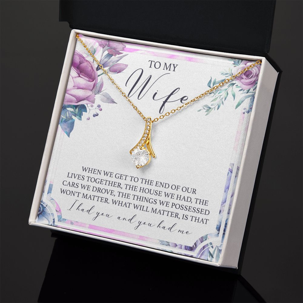 Birthday Gifts For Wife, Necklace Gifts For Wife From Husband, To My Wife Jewelry For Women , To My Wife Necklace  from Husband Wedding Anniversary Present For Wife, Beautiful Wife Jewelry Christmas 5 Alluring Beauty Necklace