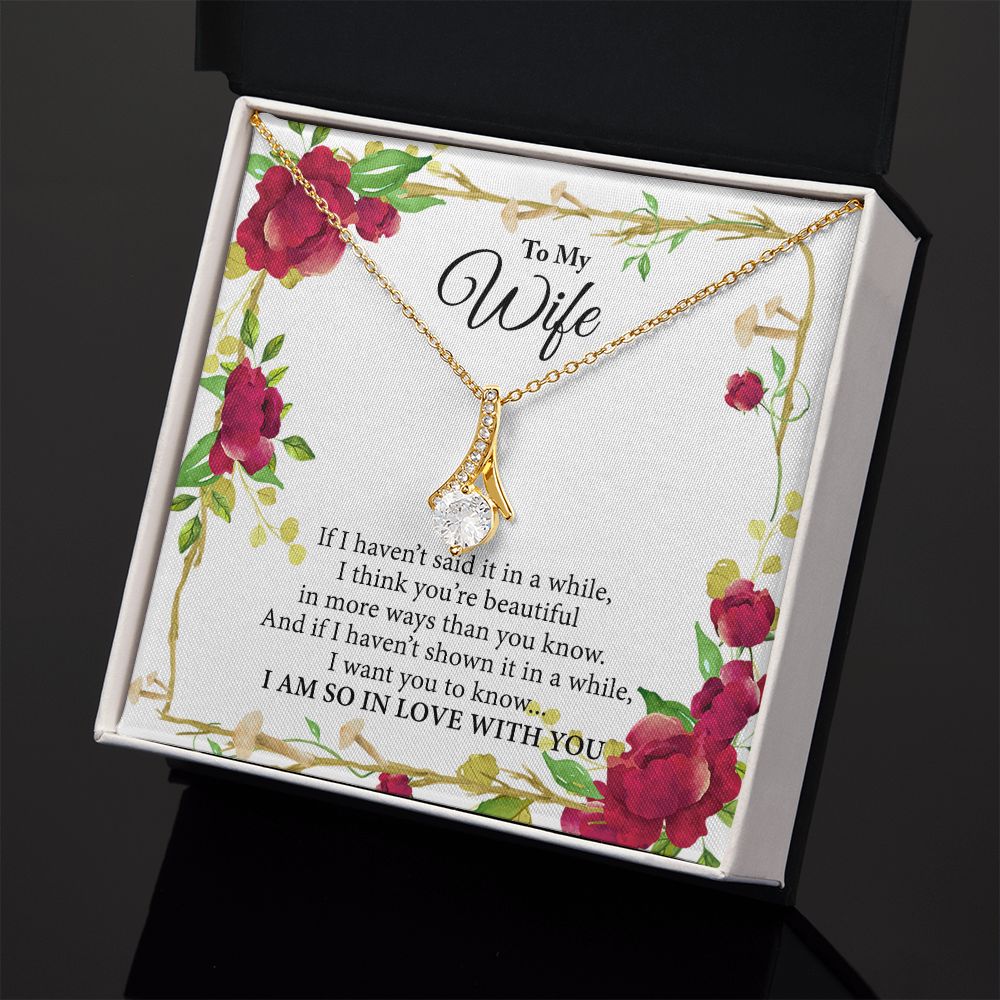 Birthday Gifts For Wife, Necklace Gifts For Wife From Husband, To My Wife Jewelry For Women , To My Wife Necklace  from Husband Wedding Anniversary Present For Wife, Beautiful Wife Jewelry Christmas19 Alluring Beauty Necklace