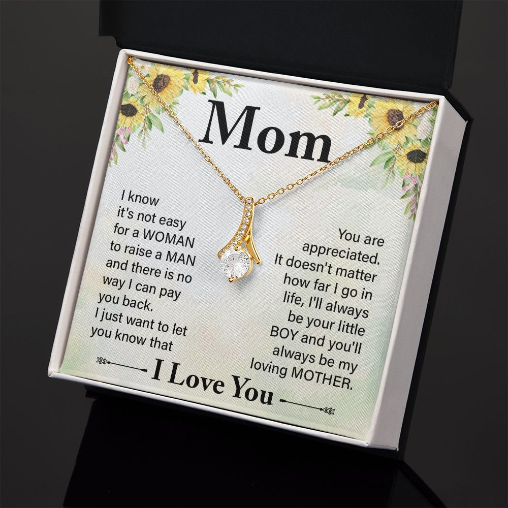 To My Mom Necklace, Gift For Mom, Mother's Day Gift from Daughter, Mom Jewelry Gift for Mothers Day, Birthday Gift for Mother, Moms Gift from Daughter Son, Necklace for Mom Mother 20 Alluring Beauty Necklace
