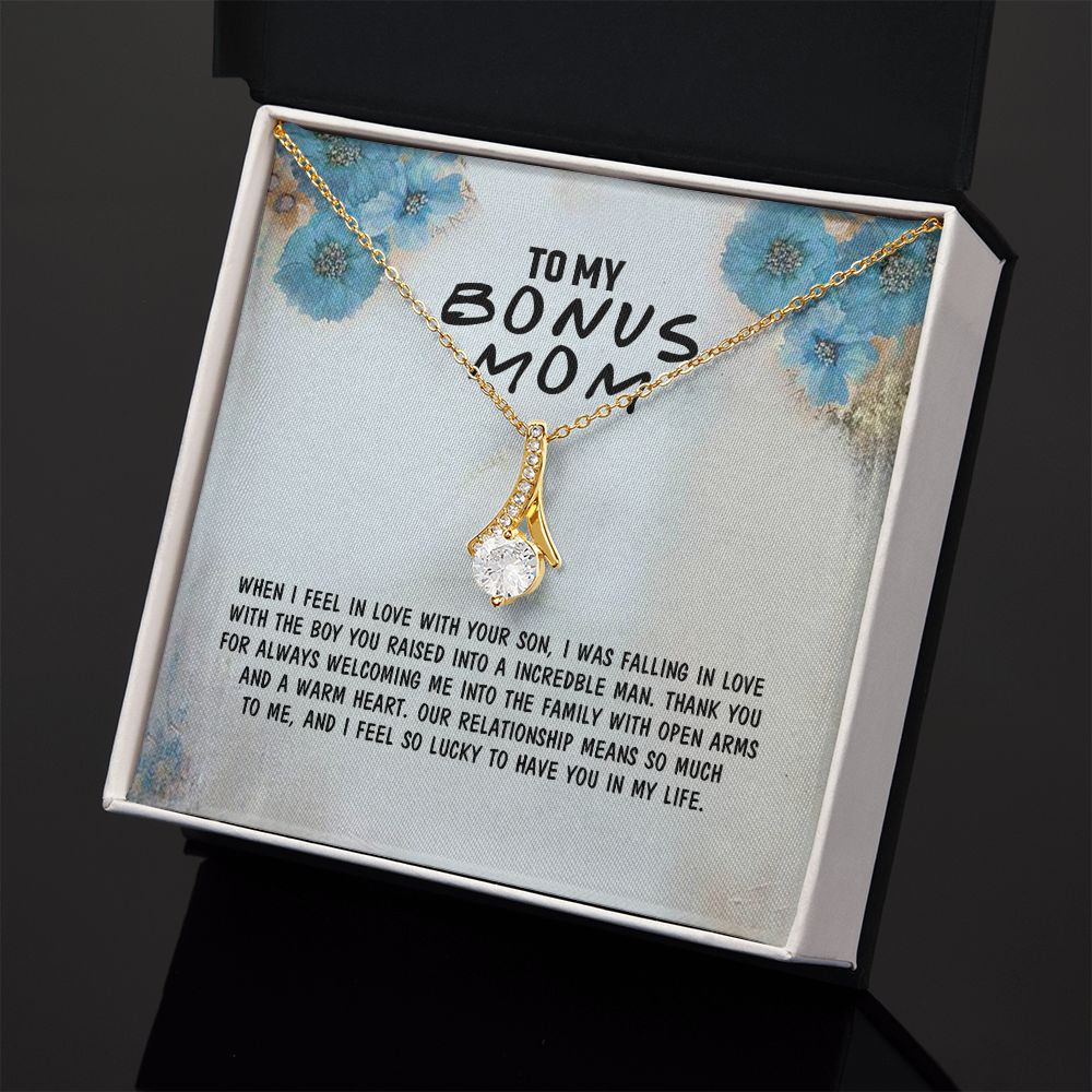 Mother Daughter Necklace as Daughter Gift from Mom, Mom Necklace as Christmas Gift for Mom from Son, Birthday Gift for Mother in Law Necklace, Bonus Mom Gifts for Step Mom Necklace4 Alluring Beauty Necklace