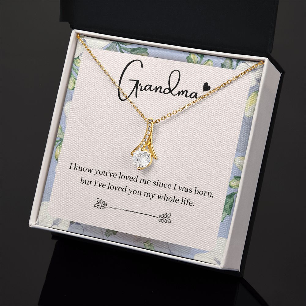 To My Grandma Necklace, Gift for Grandmother Necklace, Mothers Day Gift For Grandma Nana, Grandma Jewelry From Grandchildren GrandKids , Jewelry Box Gift For Grandma Grandmother9 Alluring Beauty Necklace