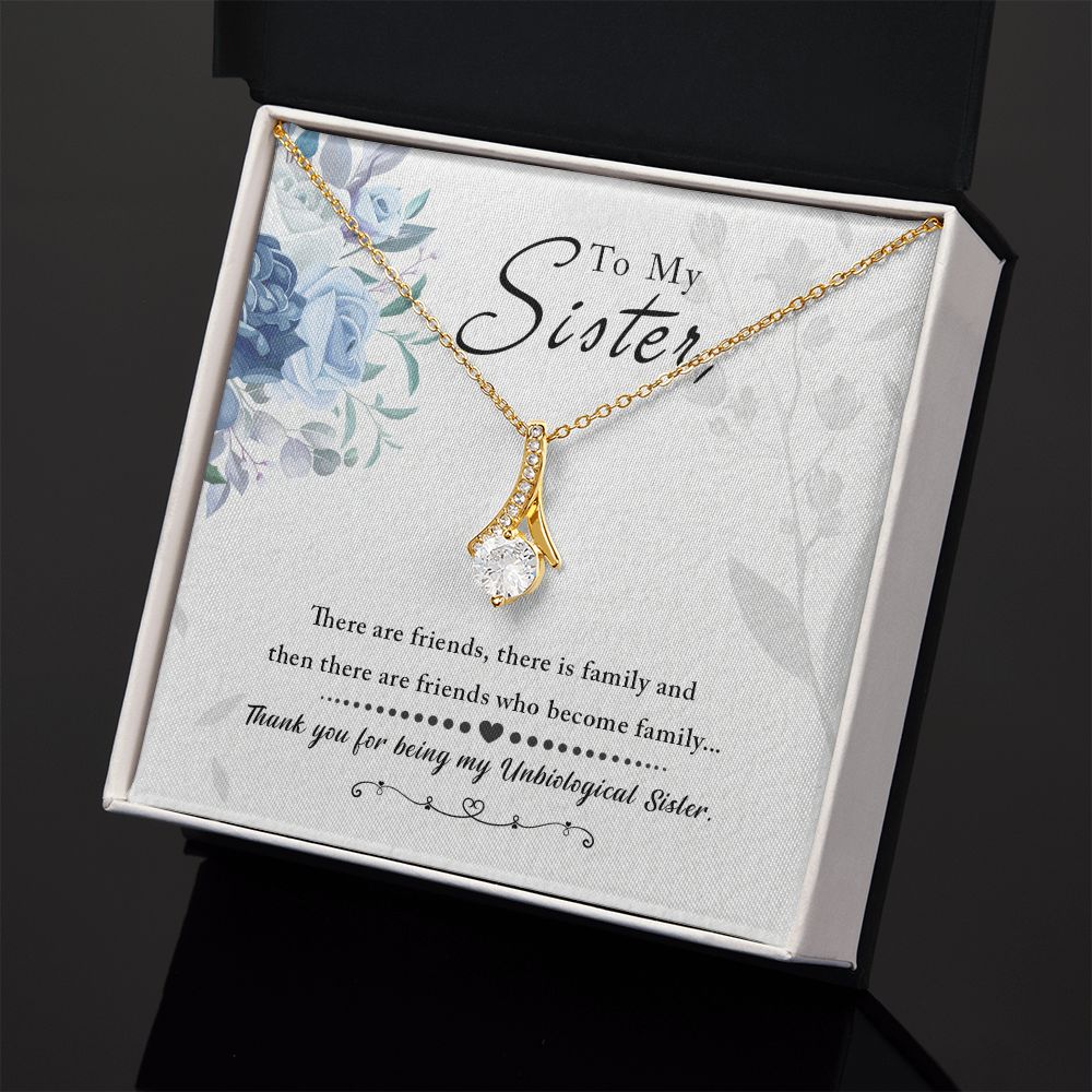 Unbiological Sister - Friends who become family Alluring Beauty Necklace